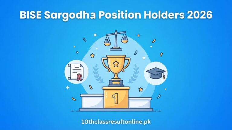 Check BISE Sargodha Position Holders 2026: Matric Toppers, Marks & Schools